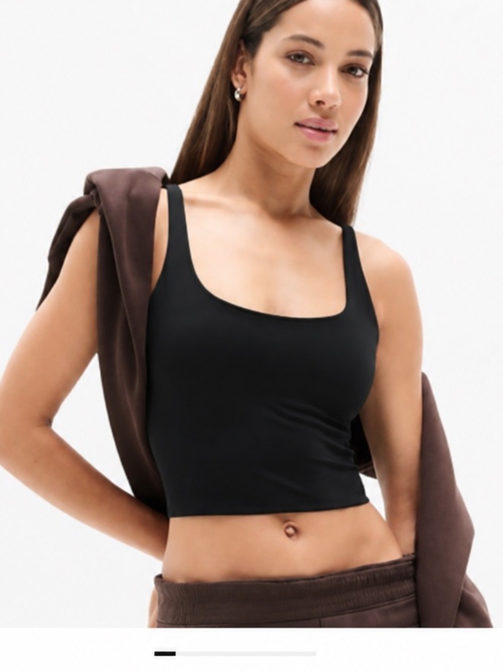 Athleta VitaForm Black Cropped Cami Tank